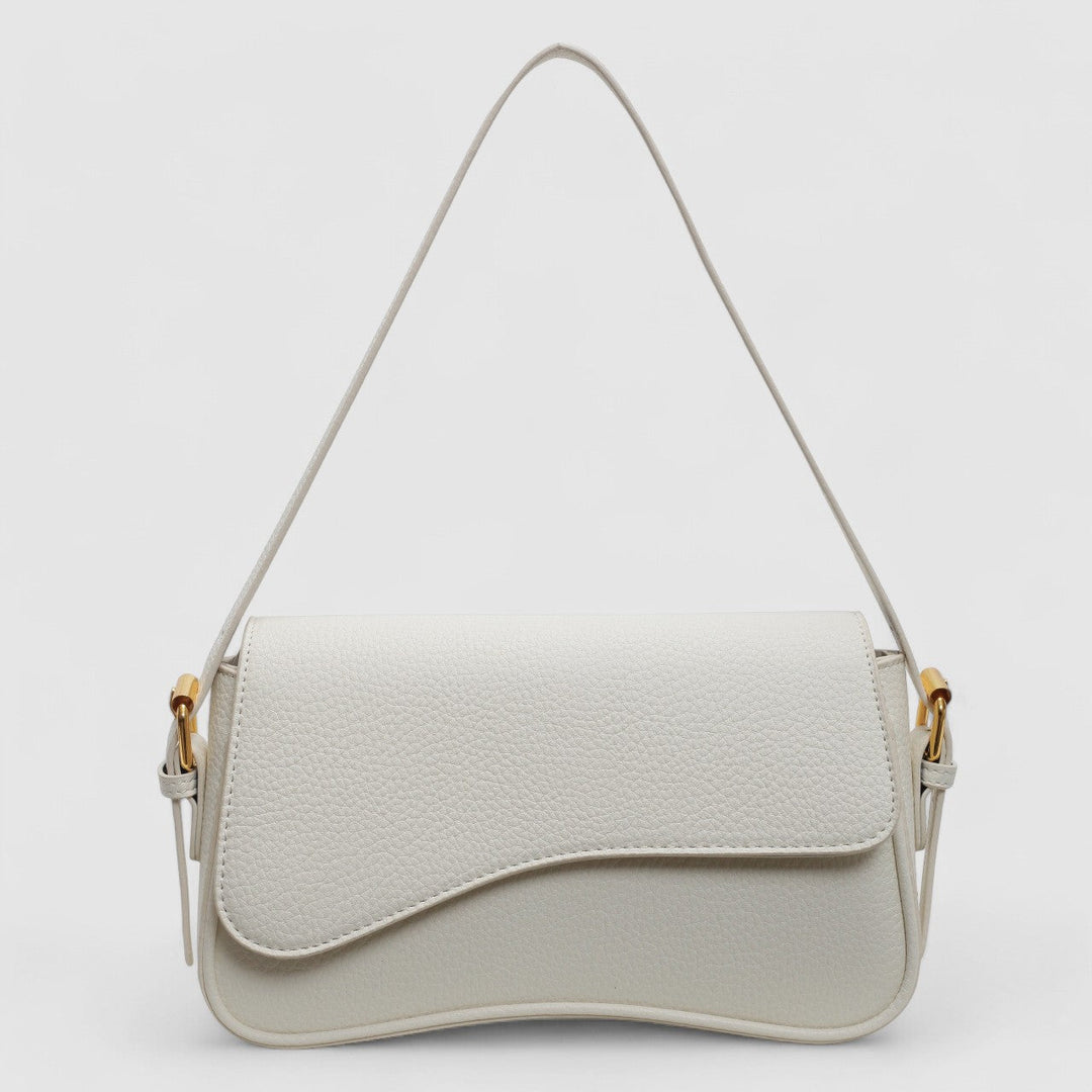 Elegant Wavy Handbag Made from Premium Vegan Leather