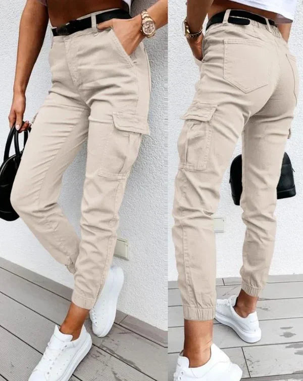 Women’s High Waist Cargo Pants With Multi-Pockets