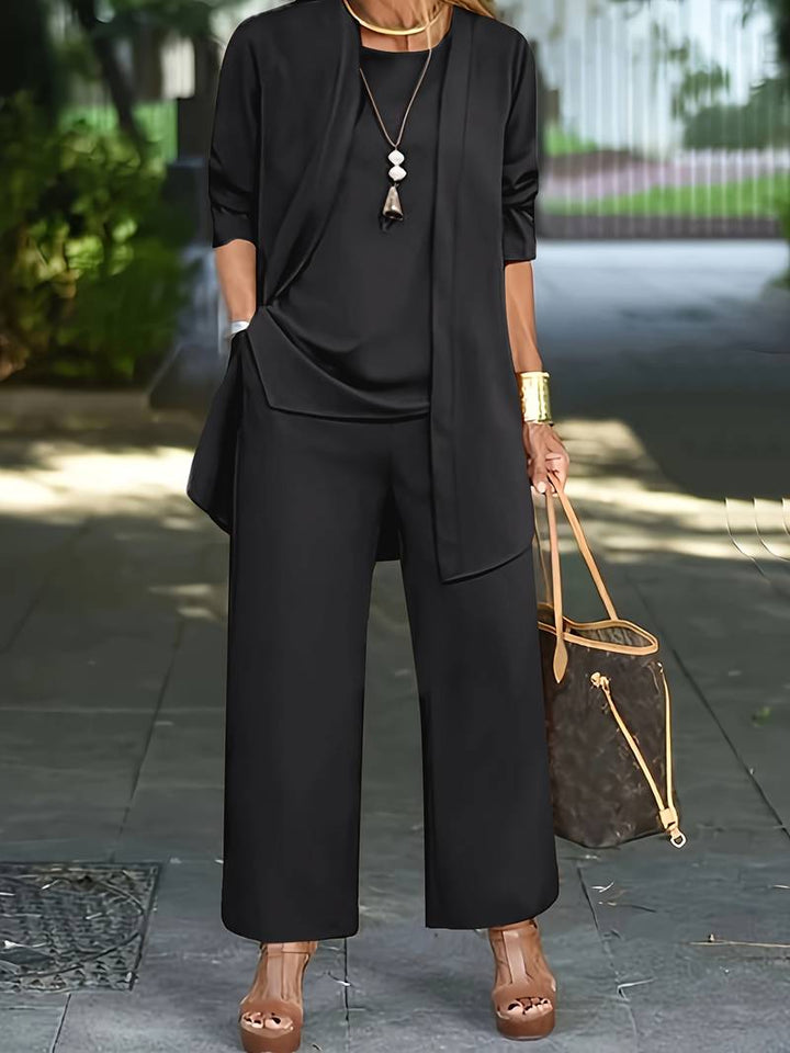 Women's Elegant Open-Front 3-Piece Set