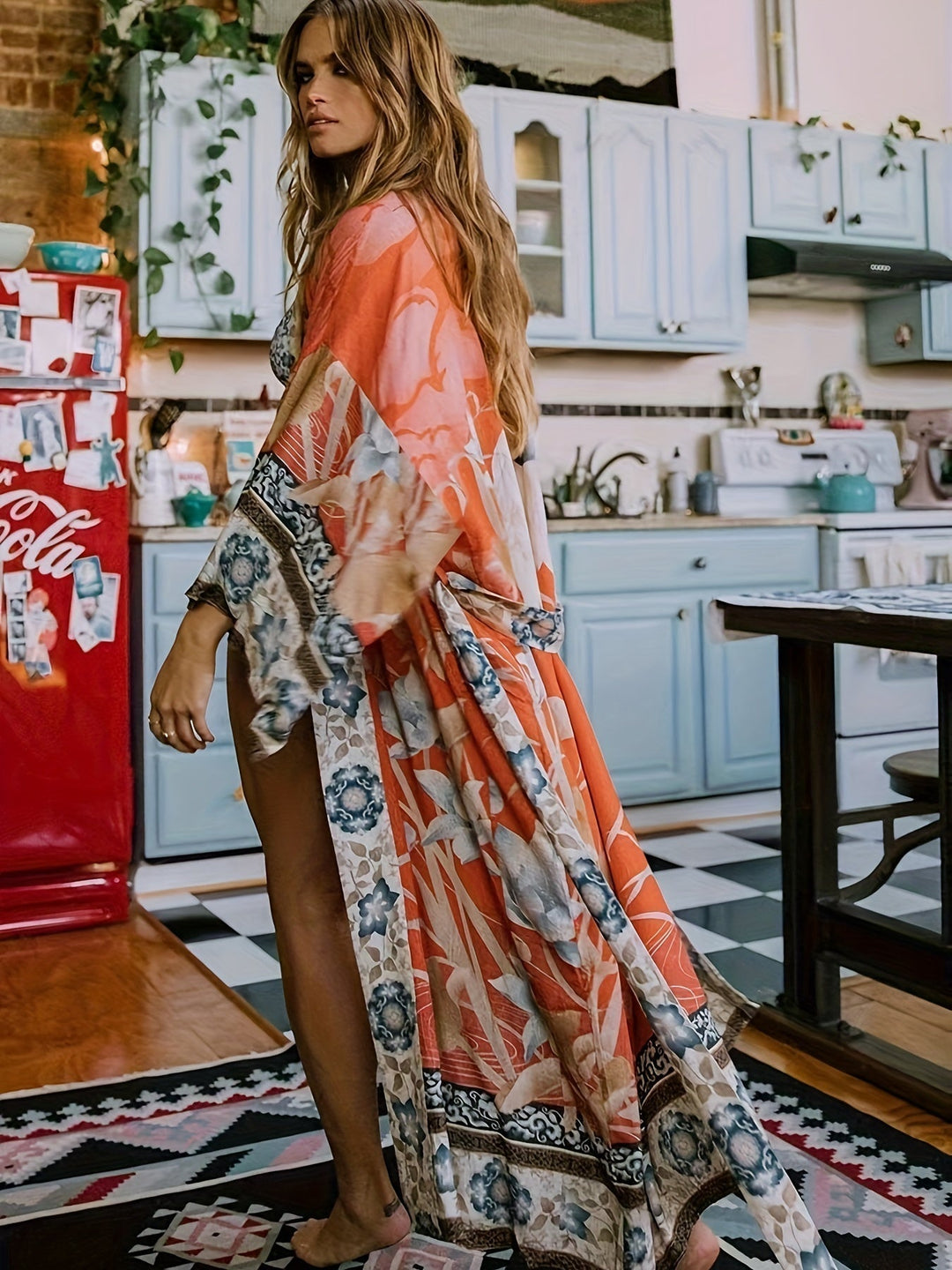 Maxi Dress for Women with Floral Print