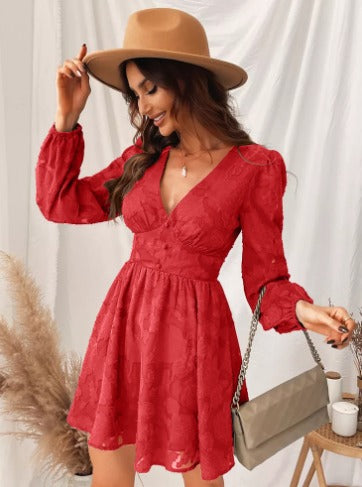Short Sleeve Silky Style Dress - Relaxed Fit Midi Gown