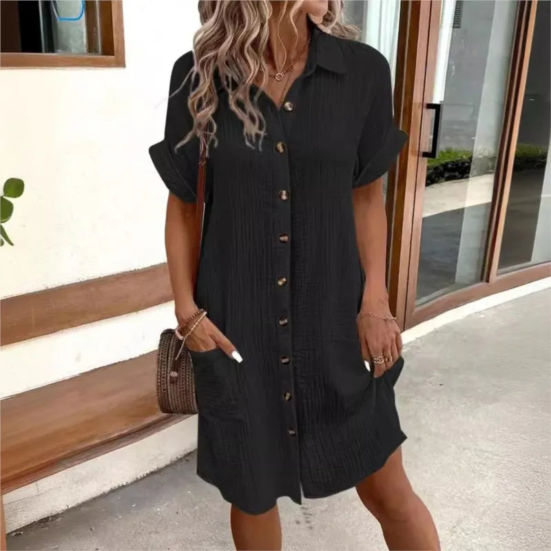 Collar Casual Summer Gown Women’s Day Dress