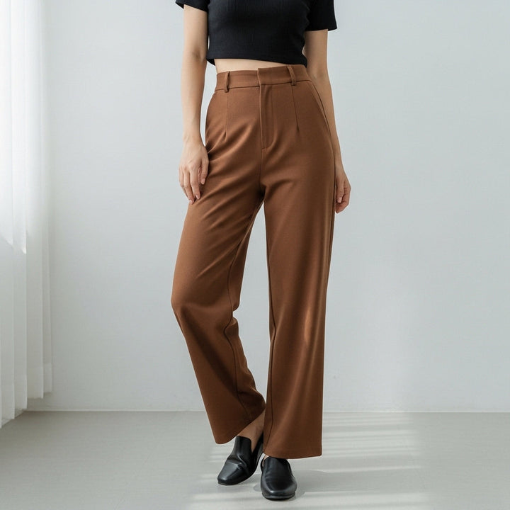 Women’s High-Waist Wide-Leg Pants - Modern Tailored Trousers