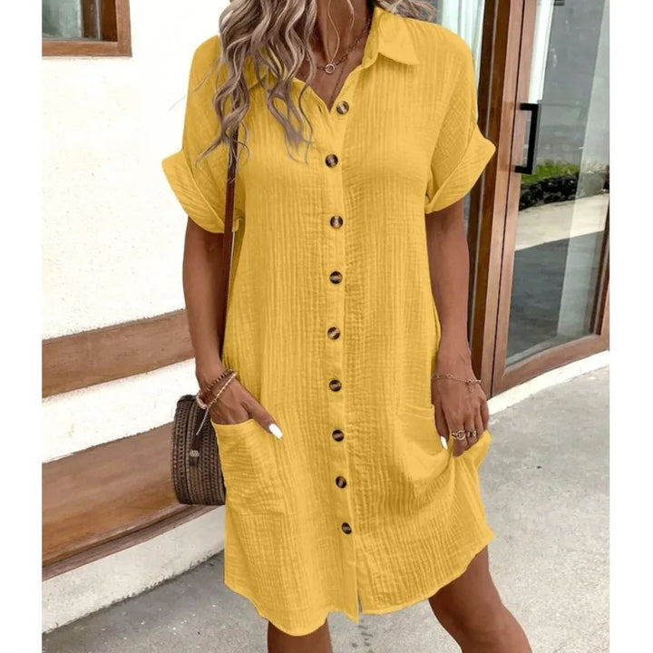 Collar Casual Summer Gown Women’s Day Dress