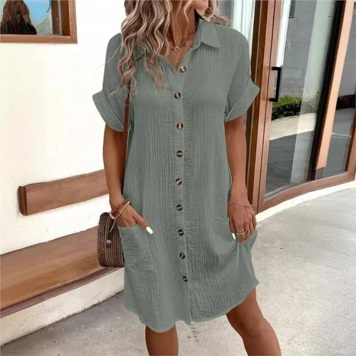Collar Casual Summer Gown Women’s Day Dress
