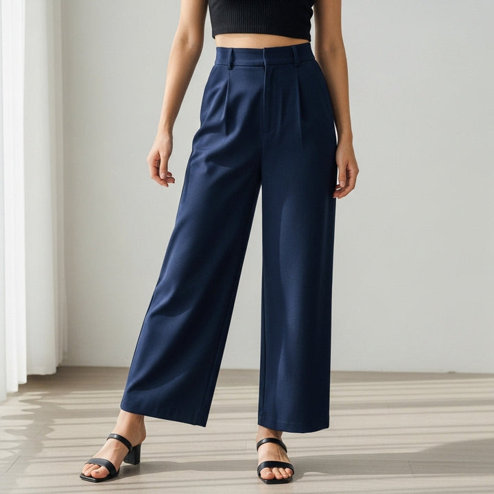 Women’s High-Waist Wide-Leg Pants - Modern Tailored Trousers