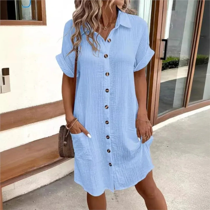 Collar Casual Summer Gown Women’s Day Dress