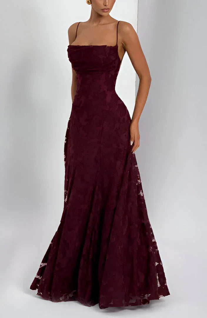 Long Dress with Thin Straps for Women