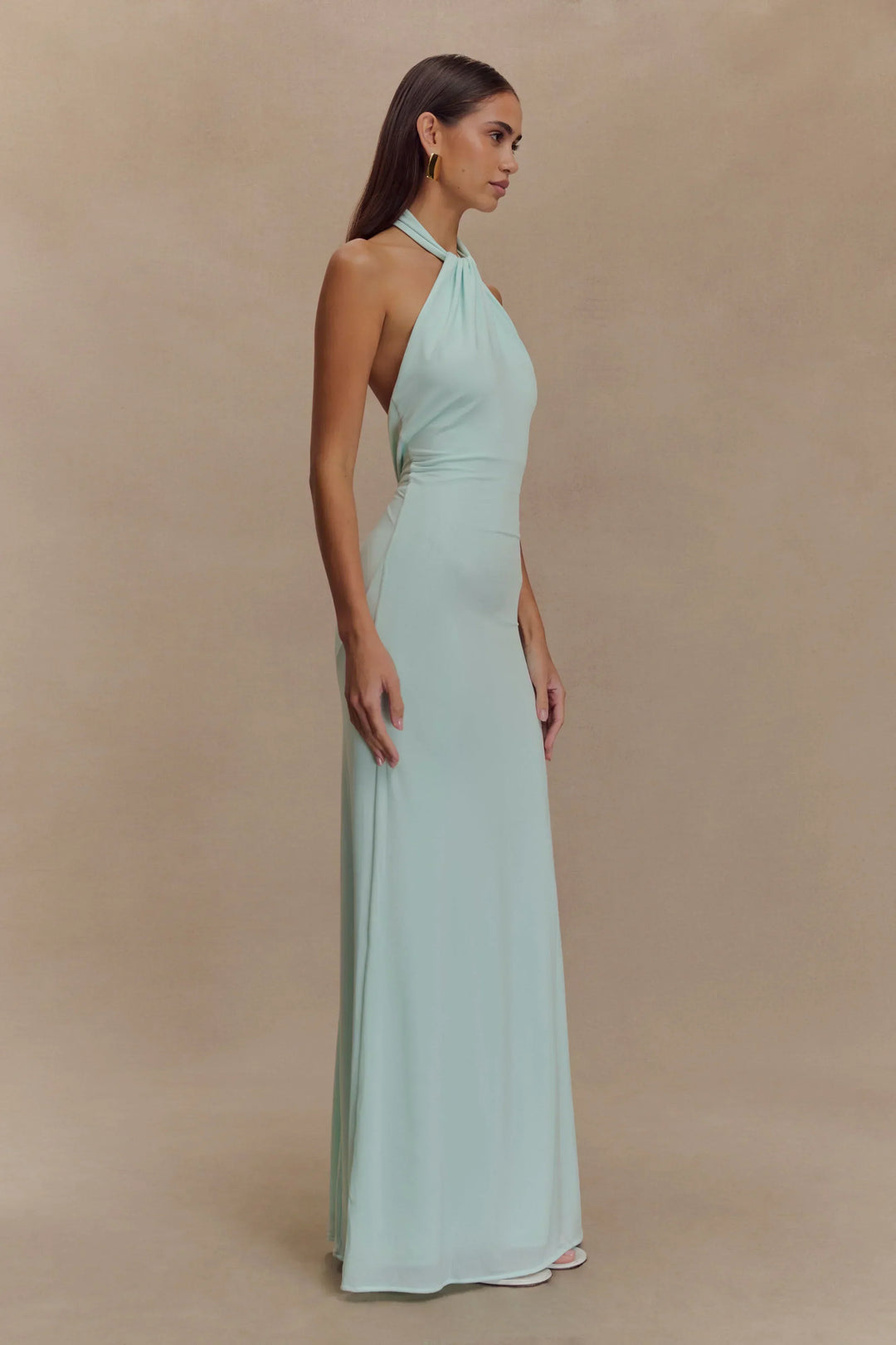 backless mint green dress Mint Green Prom Dress - Sequin Beaded Gown - Backless Prom Dress