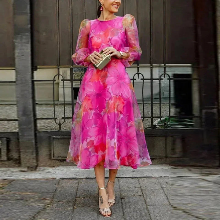 Midi Dress with Long Sleeves for Women