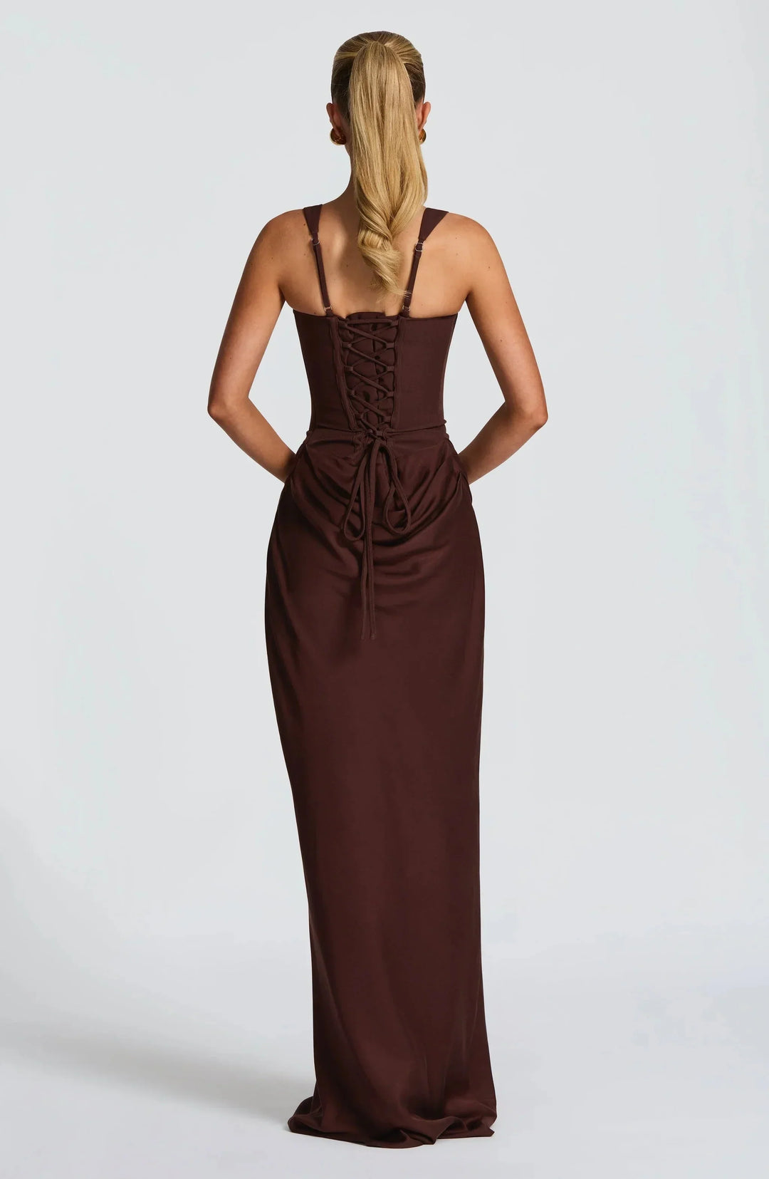 Long Fitted Dress for Women with Open Back
