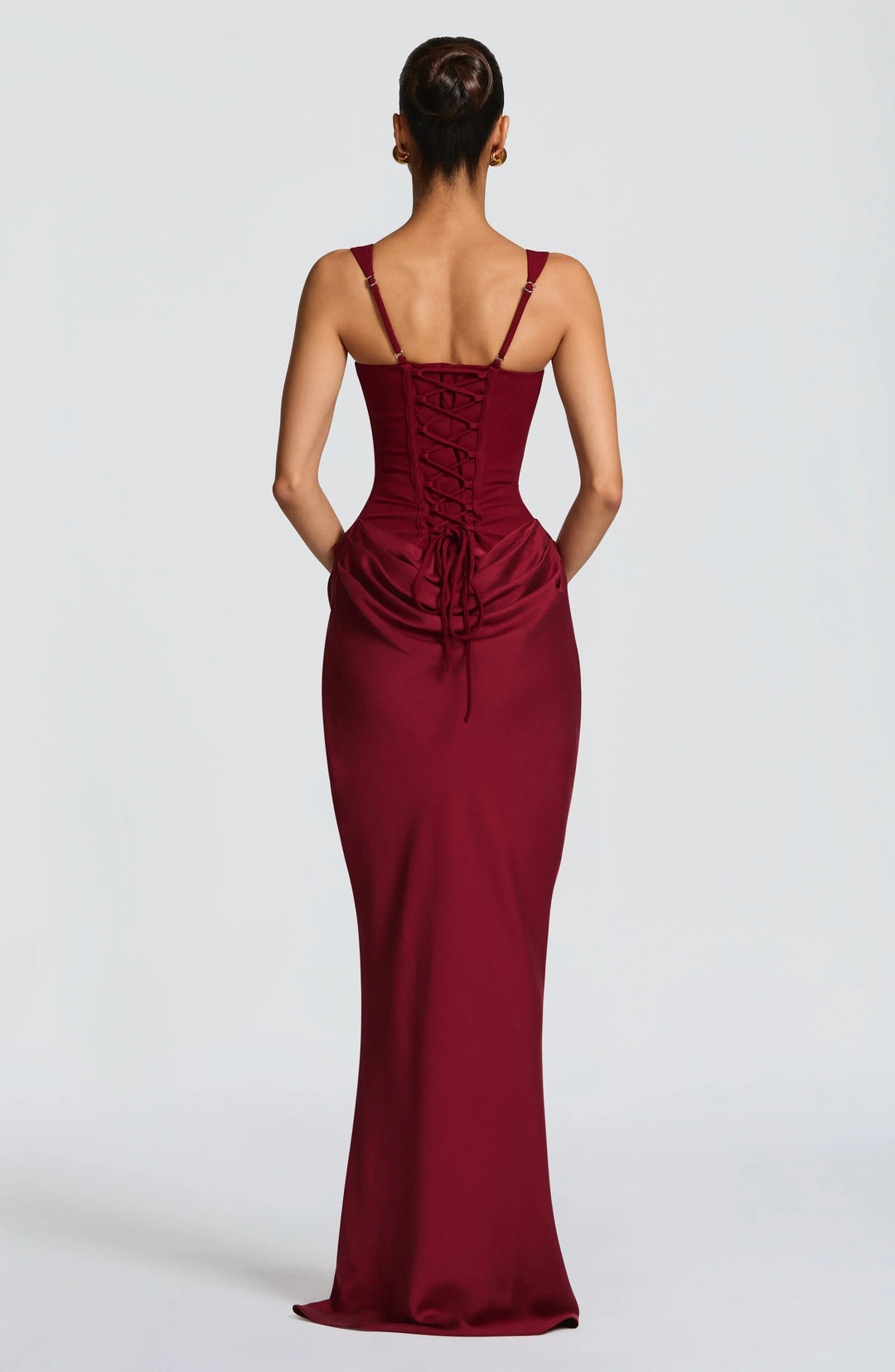 Long Fitted Dress for Women with Open Back