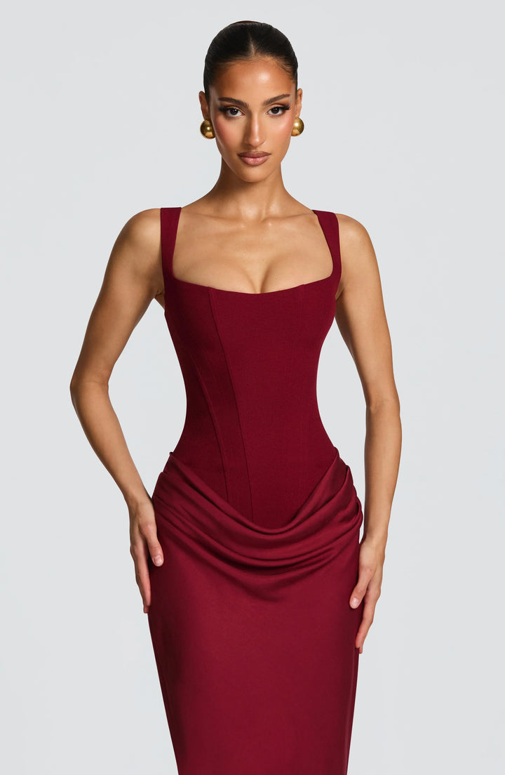 Long Fitted Dress for Women with Open Back