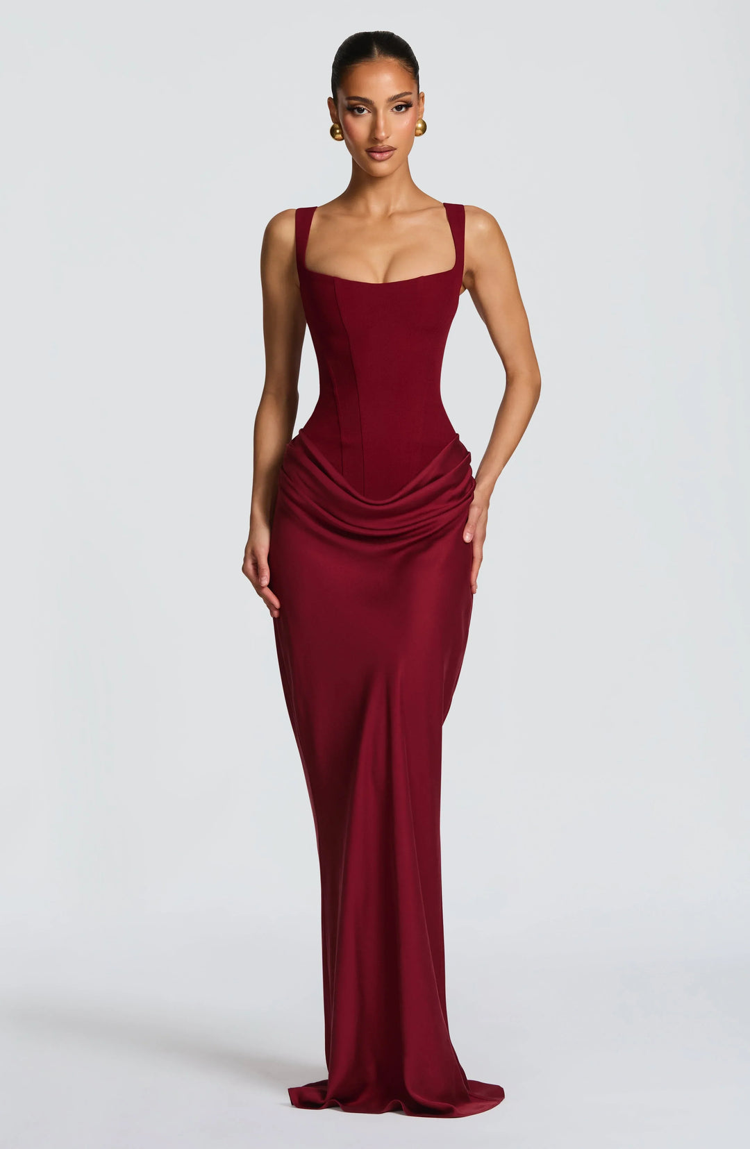 Long Fitted Dress for Women with Open Back